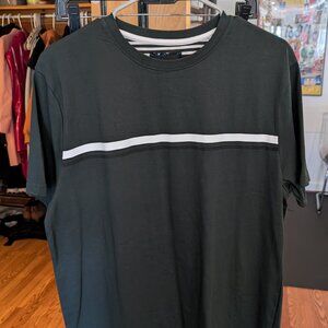 Denim & Flower Green Striped T Shirt Size L